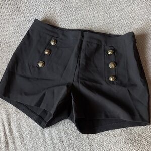 torrid Black High-Waist Sailor-Button Shorts